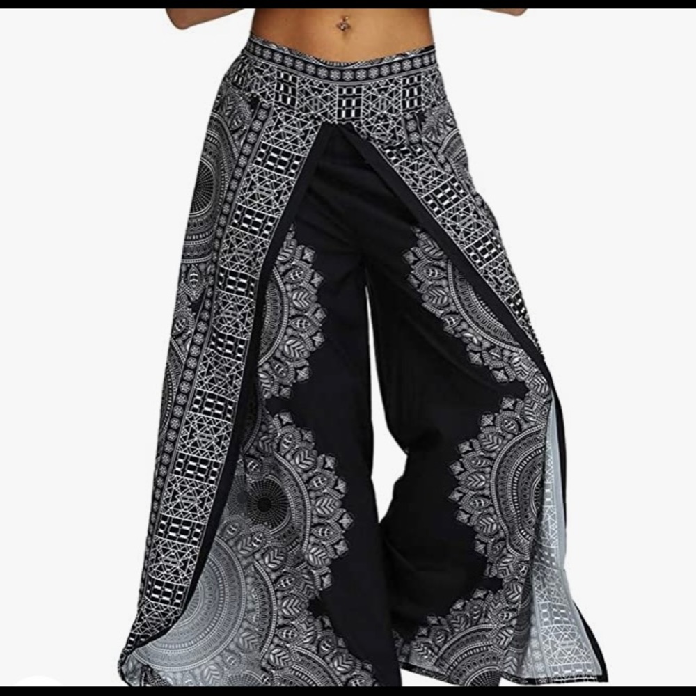 Black Boho style pants s/m